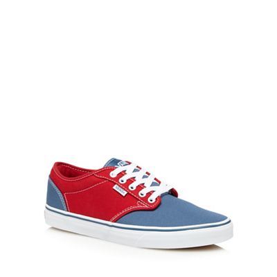Vans Blue and red canvas lace up shoes
